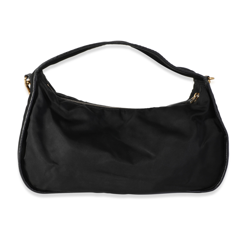 Prada Black Tessuto Nylon & Saffiano Leather Hobo - Picture 3 of 7